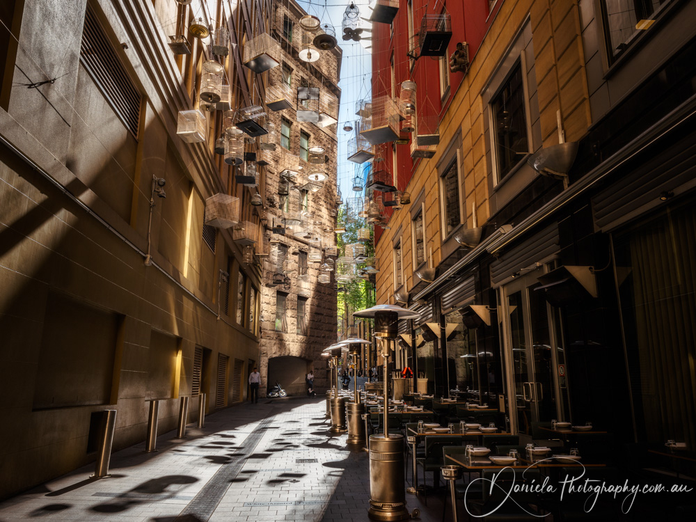 Art installation -Forgotten Songs at Angel Place in Sydney